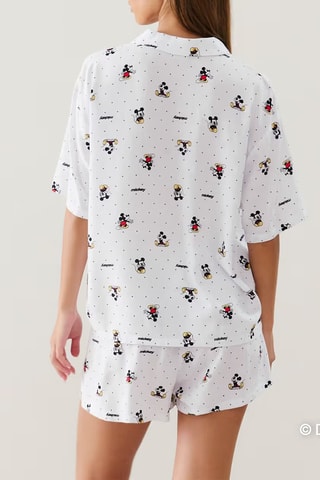 Short de pyjama Mickey Disney Dotmickiz - Blanc