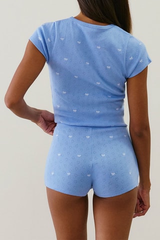 Shorts pigiama Bowbrodiz - Celeste