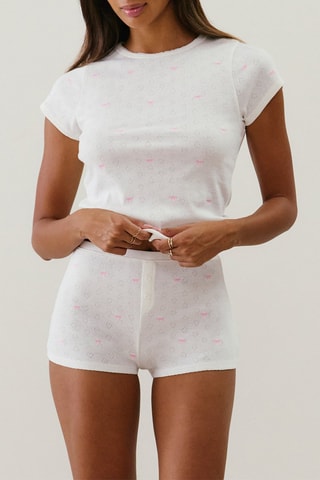 Short de pyjama Bowbrodiz - Blanc