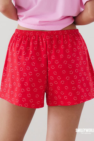 Short de pyjama Smiley Smileyfraisiz - Rouge