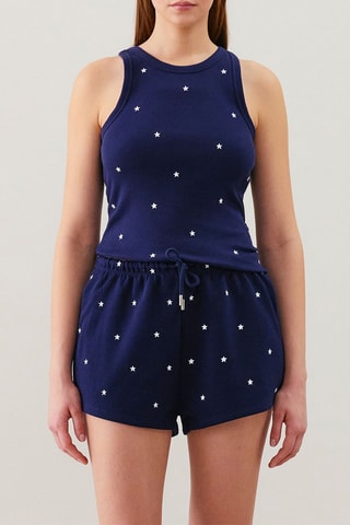 Shorts pigiama Broderiz - Navy