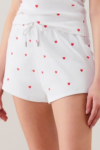 Short de pyjama Broderiz - Blanc