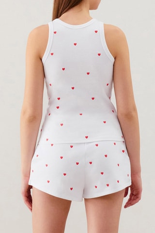Short de pyjama Broderiz - Blanc