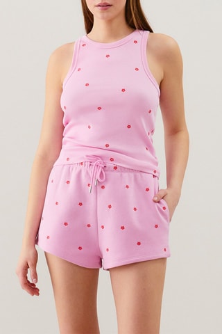 Short de pyjama Broderiz - Rose