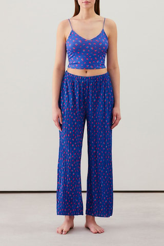 Pantaloni pigiama Newlolitiz - Blu elettrico e rosso