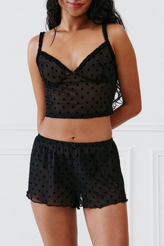 Short de pyjama Volantiz - Noir