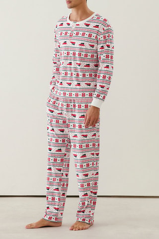 Pantaloni pigiama Xmasjacquiz - Bianco e rosso