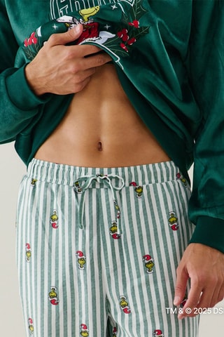 Pantaloni pigiama Il Grinch Snowbolgrinchiz - Verde scuro ed ecrù