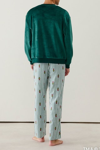 Pantaloni pigiama Il Grinch Snowbolgrinchiz - Verde scuro ed ecrù