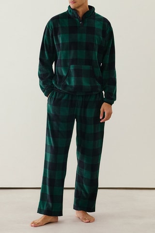 Pantaloni pigiama Carrpolairiz - Verde scuro e nero