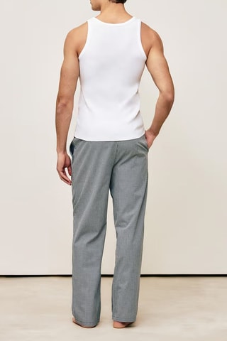 Pantalon de pyjama Squarepopiz - Bleu marine et écru