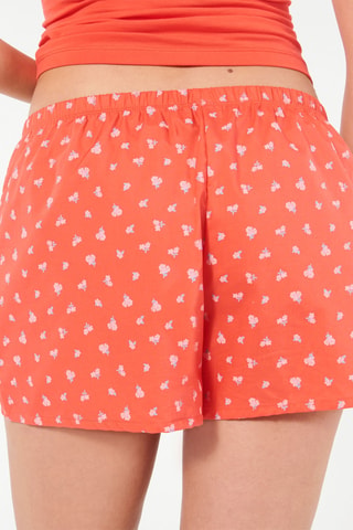 Short de pyjama Adalisiz - Saumon et blanc