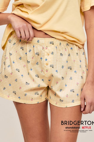 Short de pyjama La Chronique des Bridgerton Bridgertiz - Jaune