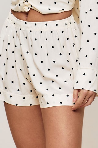Short de pyjama Polkadotiz - Blanc et noir