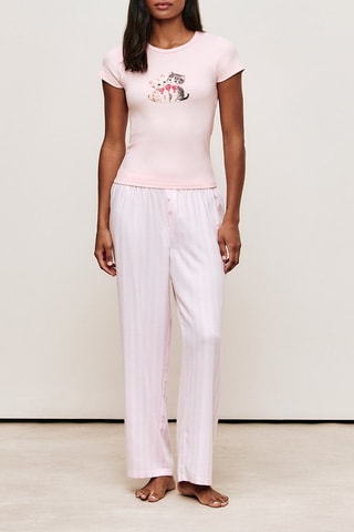 Pantaloni pigiama Cuteanimiz - Rosa