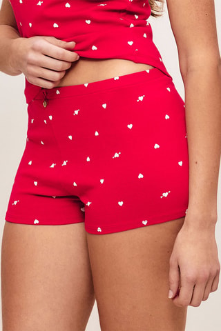 Short de pyjama Lovepointiz - Rouge
