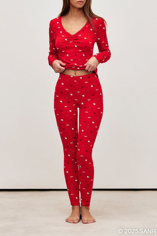 Pantalon de pyjama Hello Kitty Sanrio Winterkittiz - Rouge