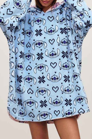Robe sweat réversible Angel et Stitch Lilo et Stitch Disney - Ciel