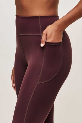 Leggings a vita alta Levaniz - Marrone scuro