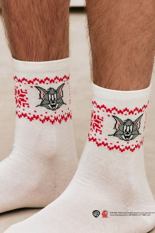 Calze Tom & Jerry Tomsockiz - Bianco