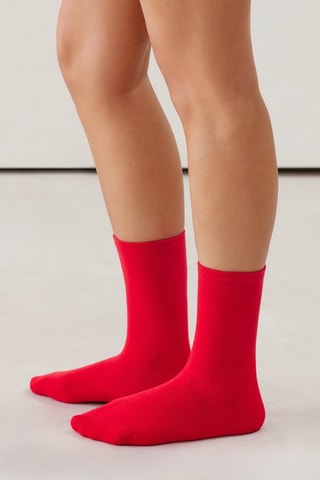3 paia di calze Pinksaladiz - Ecrù e rosso