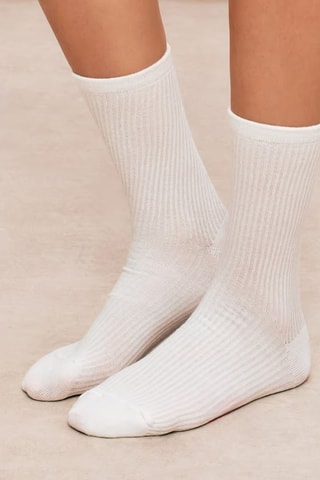 3 paires de chaussettes Justkissiz - Blanc et bleu marine