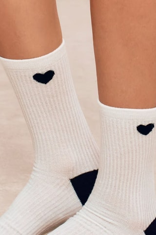 3 paires de chaussettes Justkissiz - Blanc et bleu marine