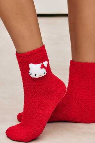 Calze Hello Kitty Sanrio Fursockiz - Rosso