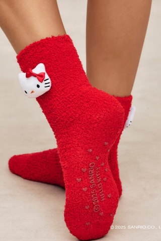 Calze Hello Kitty Sanrio Fursockiz - Rosso