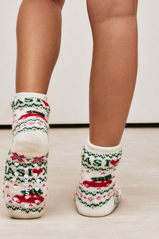Calze Xmasjacquiz - Ecrù