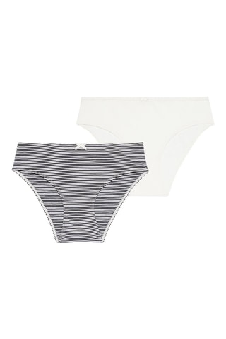 2 slip Tweeniz - Ecrù e navy