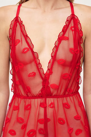 Tuta corta pigiama Sweetkissiz - Rosso