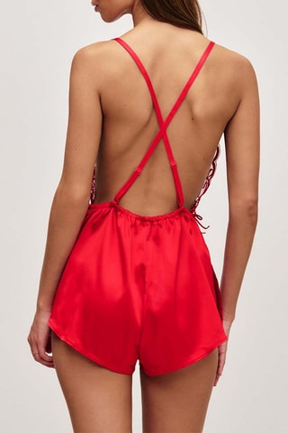 Tuta corta pigiama Glambowiz - Rosso
