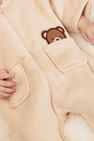 Pigiamino con cappuccio Babybeariz - Beige chiaro