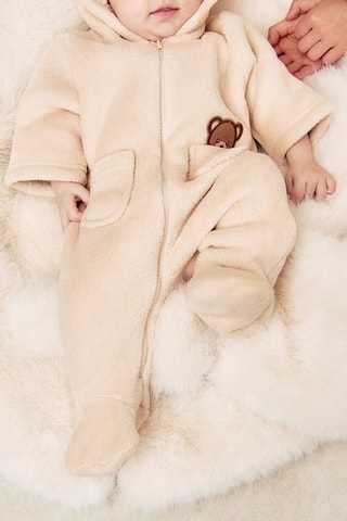 Pigiamino con cappuccio Babybeariz - Beige chiaro