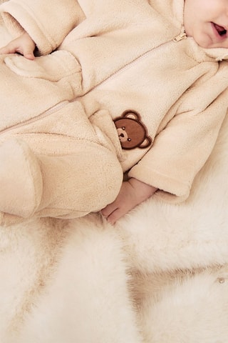 Pigiamino con cappuccio Babybeariz - Beige chiaro
