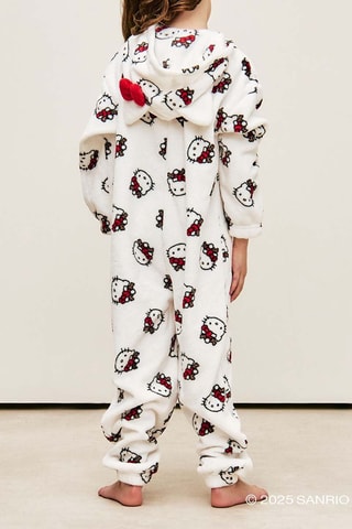 Tuta pigiama con cappuccio Hello Kitty Sanrio Multikittiz - Ecrù