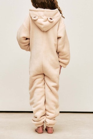Tuta pigiama con cappuccio Kidbeariz - Beige chiaro