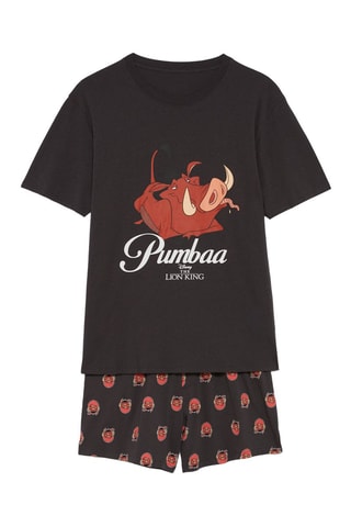 Pigiama Pumbaa Il re leone Disney Cadipumbiz - Nero e cammello