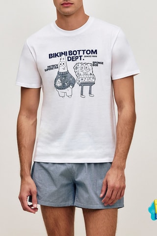 Pigiama Spongebob - Bianco e blu scuro