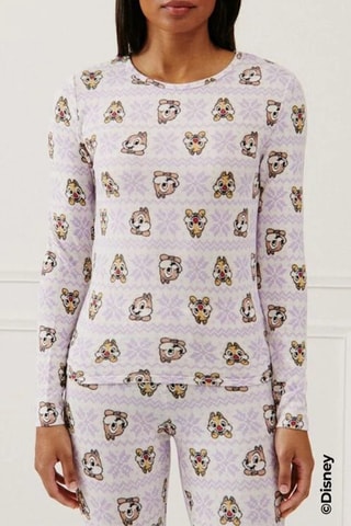 Pyjama Tic et Tac Disney Jatictaciz - Mauve et écru