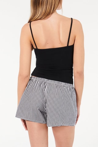 Short de pyjama Adalisiz - Blanc et noir