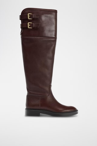 Botas em couro - Castanho