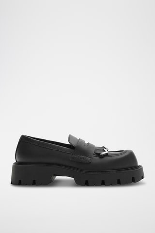 Mocassins com plataformas - Preto