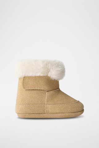Botins forrados em couro - Castanho