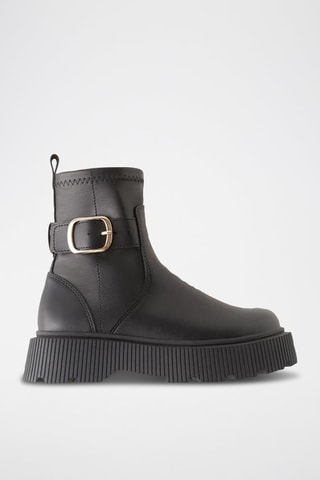 Botins com plataforma - Preto