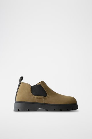Botins Chelsea em couro - Castanho