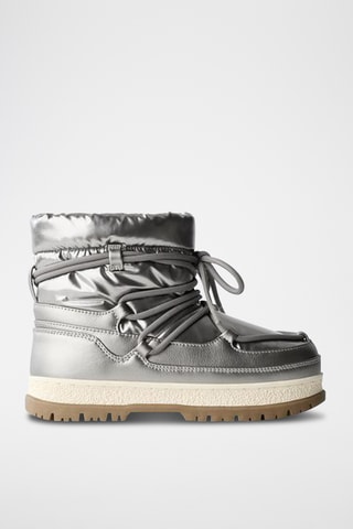 Botins com plataforma - Prateado