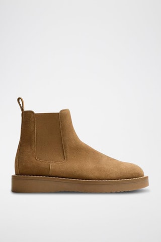 Botins Chelsea em nobuck - Camel