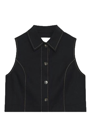 Colete em linho - Preto